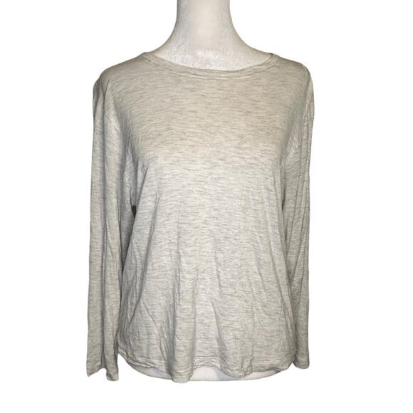 Vince. white & gray heather long sleeve top size S - Picture 1 of 12